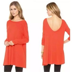 Free People Beach Beatnik Tunic Top in Coral (Size M/L)